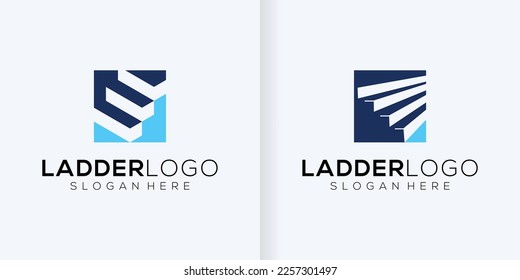 collection of Stairs On E Letter Logo Design part 5