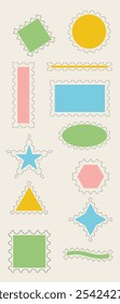 a collection of stamps from the book series.