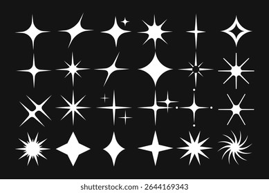 Collection of Star Icons and Silhouettes