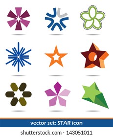 collection of star icons, vector