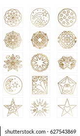 Collection of Star Logos in Gold