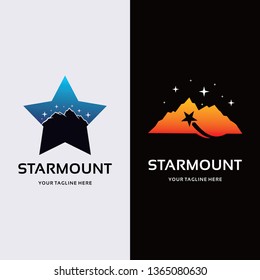 Collection of Star Mountain Logo Design Template Inspiration