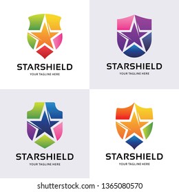 Collection of Star Shield Logo Design Template Inspiration