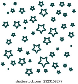 collection of star vector designs form a unique background