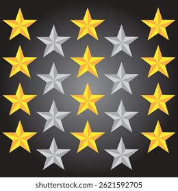 collection of star vector icons texture background illustrations