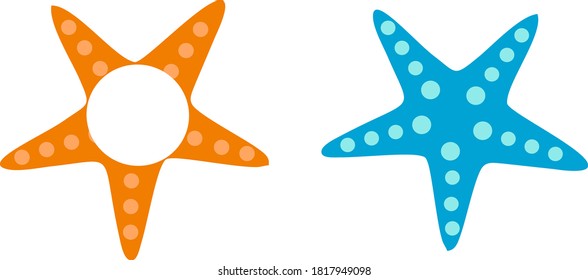 Collection of Starfish, vector illustration