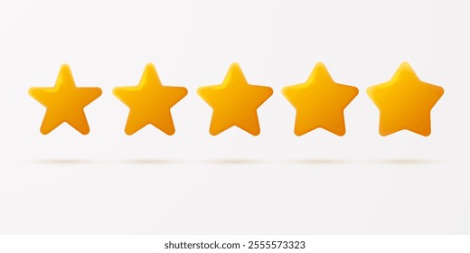 Collection of stars with different degrees of rounded corners. Vector illustration.