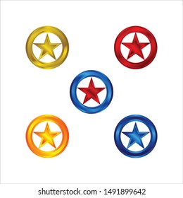 collection of stars vector illustration