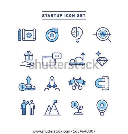 COLLECTION OF STARTUP LINE ICONS