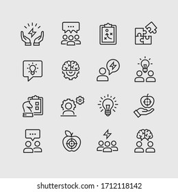 Colección de iconos de línea delgada de inicio