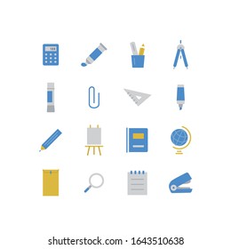 COLLECTION OF STATIONARY FLAT ICONS