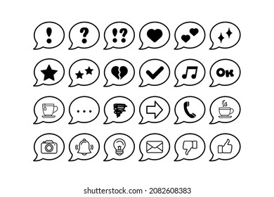 Collection sticker for daily planner or icon for note, journal