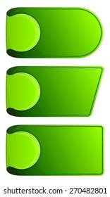 Collection stickers with curled up edge. Vector illustration