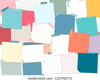 Collection of sticky note illustrations