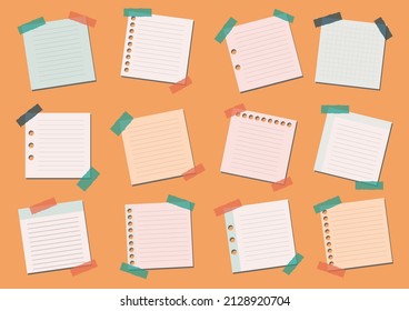 Collection of sticky note illustrations
