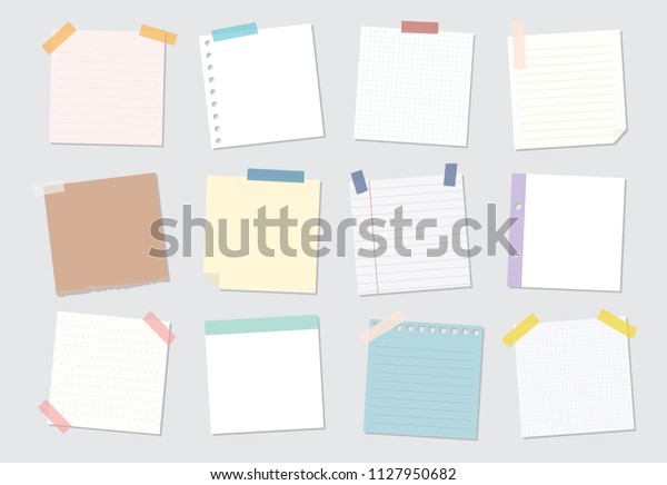 Collection Sticky Note Illustrations Stock Vector (Royalty Free) 1127950682