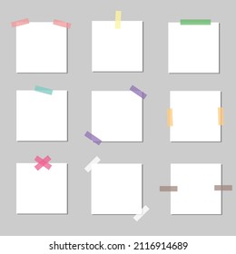 Collection of sticky note illustrations Free Vector