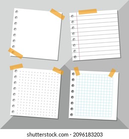 Collection of sticky note vector illustration