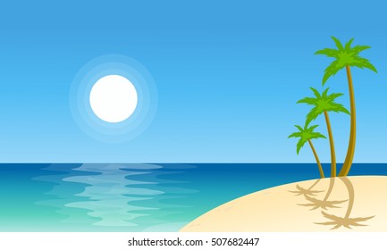 Collection stock beach scenery vector