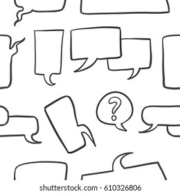 Collection stock of bubble speech style