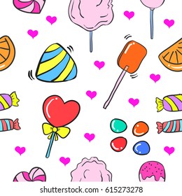 Collection stock of candy doodle style