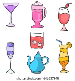 Collection stock drink set various