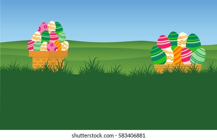 Collection stock of easter egg style backgrounds