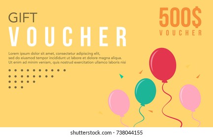 Collection stock gift voucher design