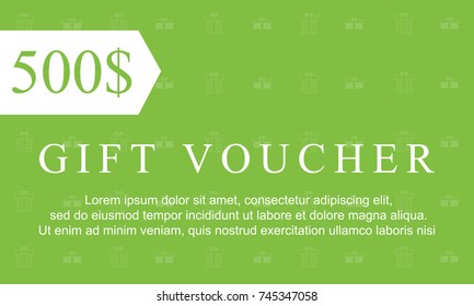 Collection stock gift voucher style