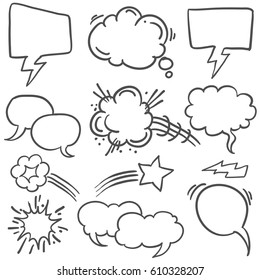 Collection stock of speech bubble style