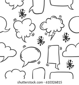 Collection stock of text balloon pattern