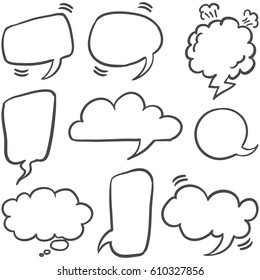 Collection stock of text balloon style