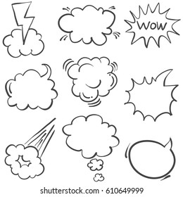 collection stock of text balloon style