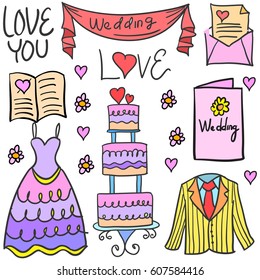 Collection stock of wedding element party