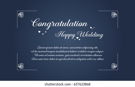 Collection stock wedding style invitation