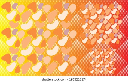 Collection of stone and pebel on abstract square background