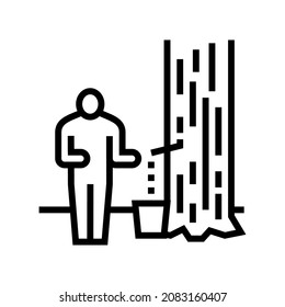 collection and storage maple syrup line icon vector. collection and storage maple syrup sign. isolated contour symbol black illustration
