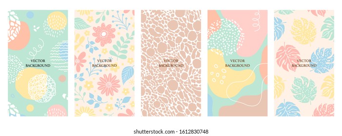 Collection of stories templates for social media.