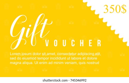 Collection Style Gift Voucher Background Stock Vector (Royalty Free ...