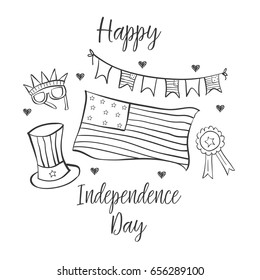 Collection style greeting card indpendence day