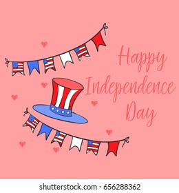 Collection style independence day card