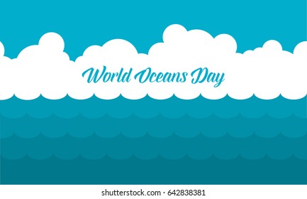 Collection style world ocean day background