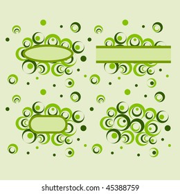 Collection of stylish banners with circles. Vector illustration