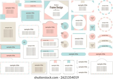 Une collection de conceptions de business frame élégantes