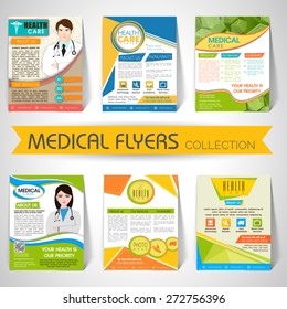 Collection of stylish Flyers, Templates or Banners for Medical and Health Care concept.