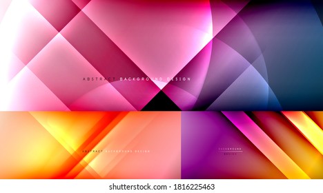 Colección de fondos abstractos geométricos elegantes para cubiertas, pancartas, volantes y carteles y otras plantillas