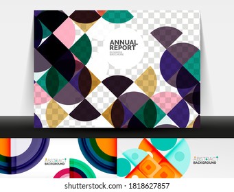 Collection of stylish geometric abstract backgrounds for covers, banners, flyers and posters and other templates
