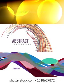 Collection of stylish geometric abstract backgrounds for covers, banners, flyers and posters and other templates