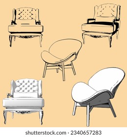 sofás, sillas, sillones, totomanes y sofás de diseño con cojines retro