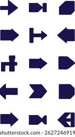 
Collection of stylized arrow illustrations for various design purposes